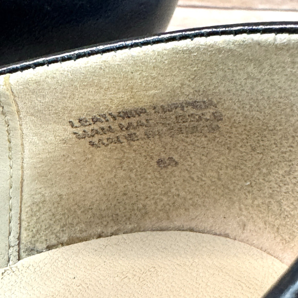 Etienne Aigner Womebs Black Leather Classic Career Pumps Size 10 M - Picture 8 of 10